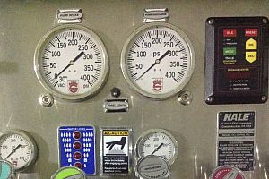 Water pump control panel on Engine 58
