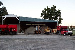 Springfield Township grit storage, leaf vacuums and chippers.